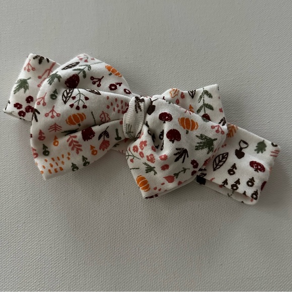 Baby Girl 3 Months Fox Bodysuit Footed Pants Headband Set Outfit Fall Pumpkin - Picture 3 of 4